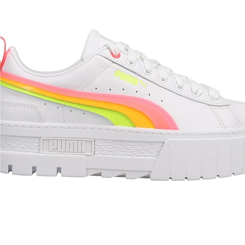 PUMA Women's Platform Sneakers with Neon Colors, 8.5 bundle and save !